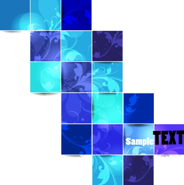 Abstract background of blue cubes — Stock Vector