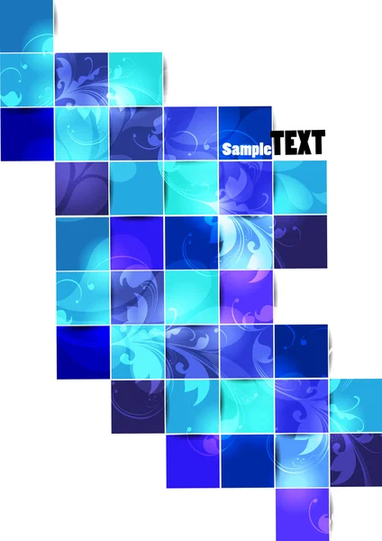 青い立方体の抽象的な背景 — ストックベクタ