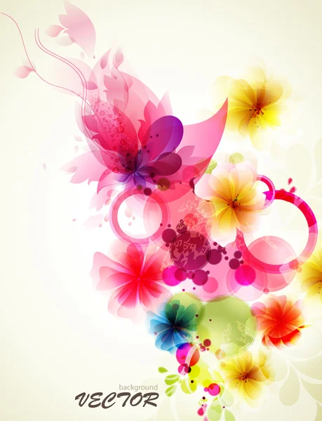 Fleur fond abstrait — Image vectorielle