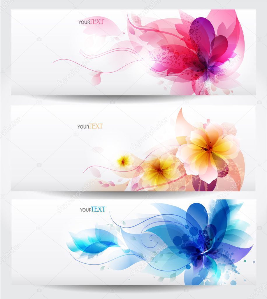 Set of floral cards