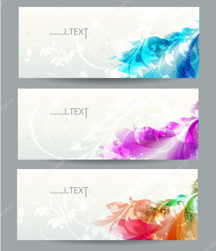 Abstract vector background with floral elements .
