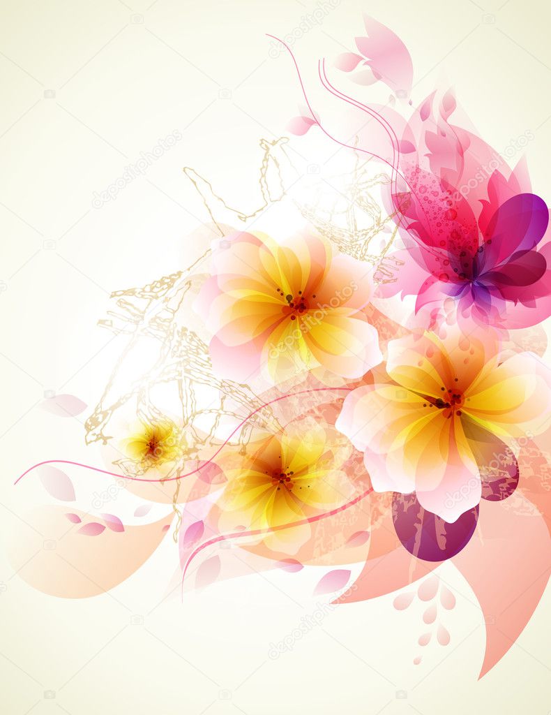 Colorful flower abstract background