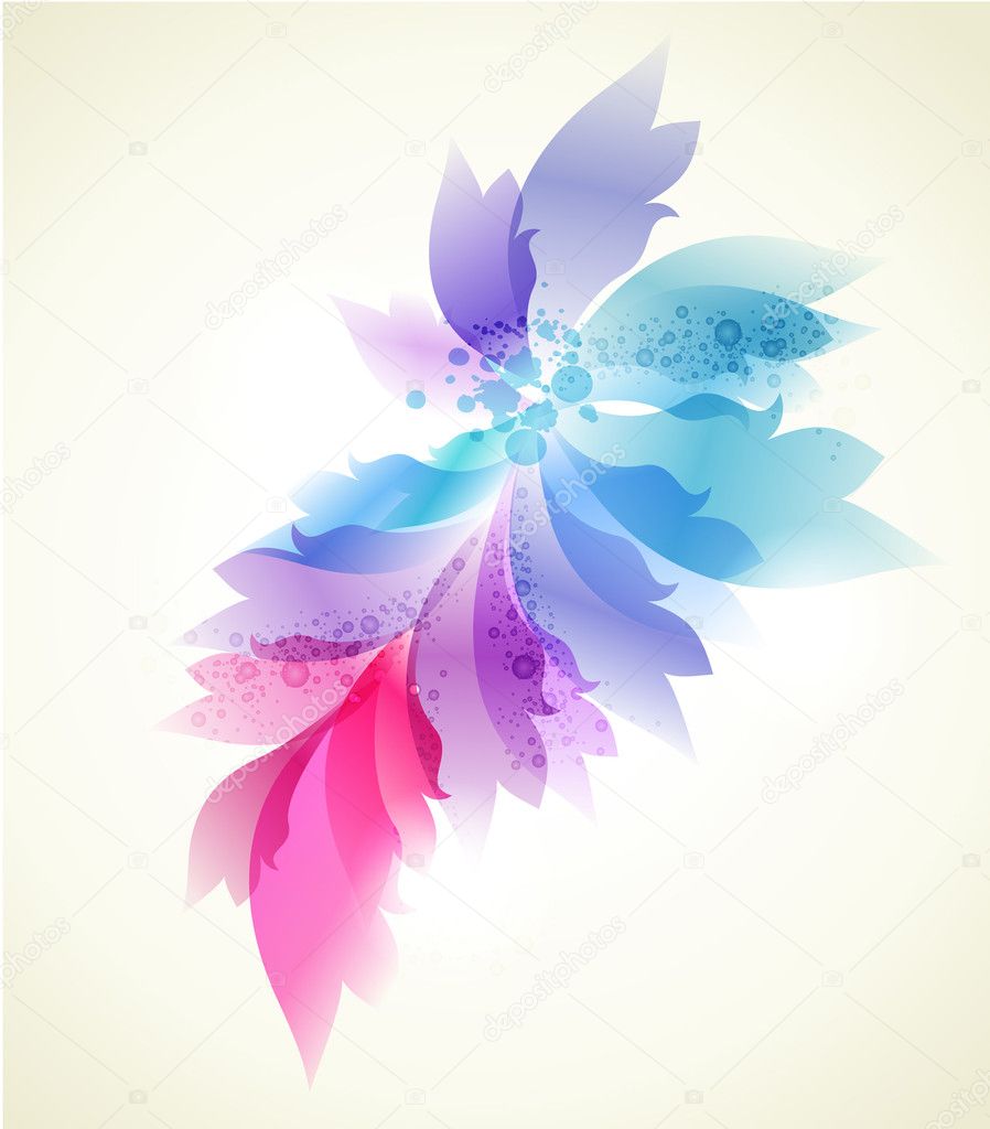 Colorful floral elements