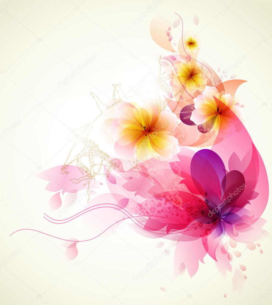 Pink flower abstract background