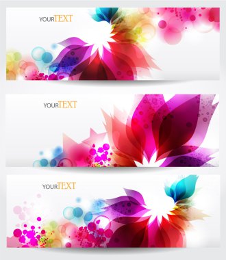 Floral vector background brochure template. clipart