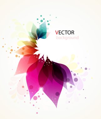 Colorful floral abstract background clipart