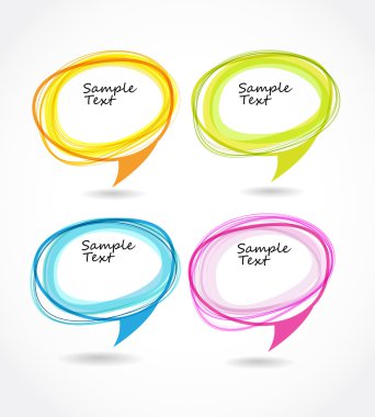 vector bubbles for speech clipart