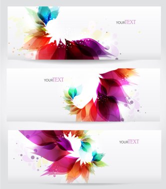 Floral vector background brochure template. clipart