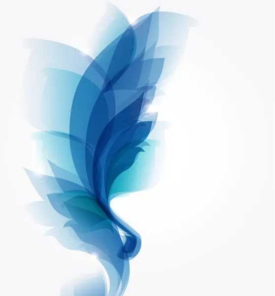 花卉元素抽象蓝色背景 — 图库矢量图片