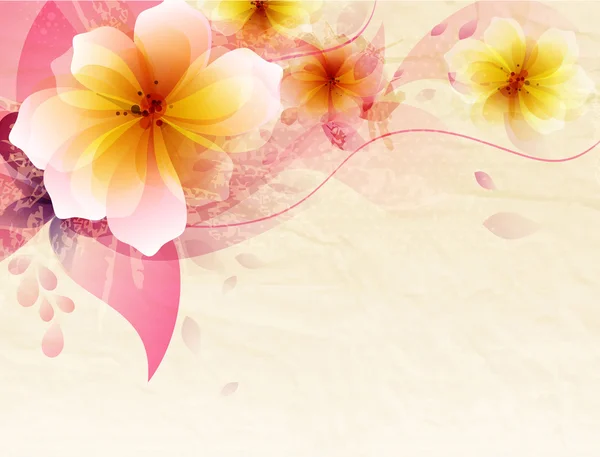 Kleurrijke bloemen abstract achtergrond — Stockvector
