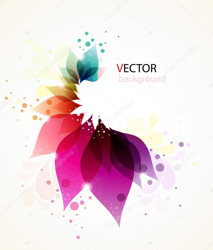 Colorful floral abstract background