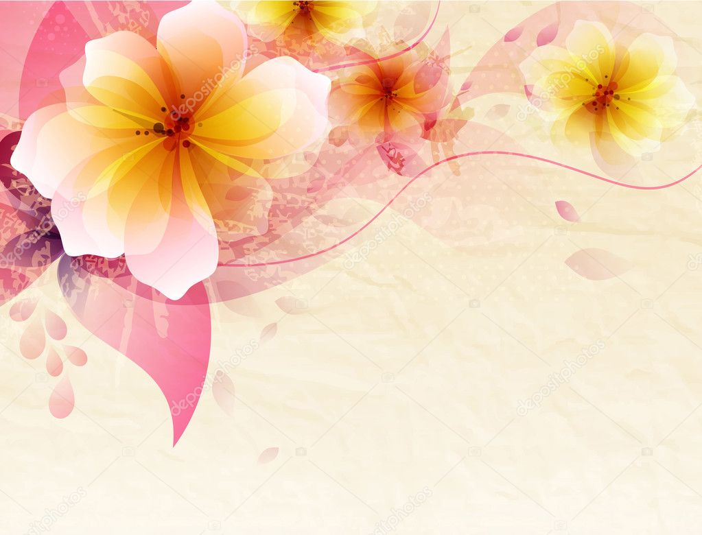 Colorful floral abstract background