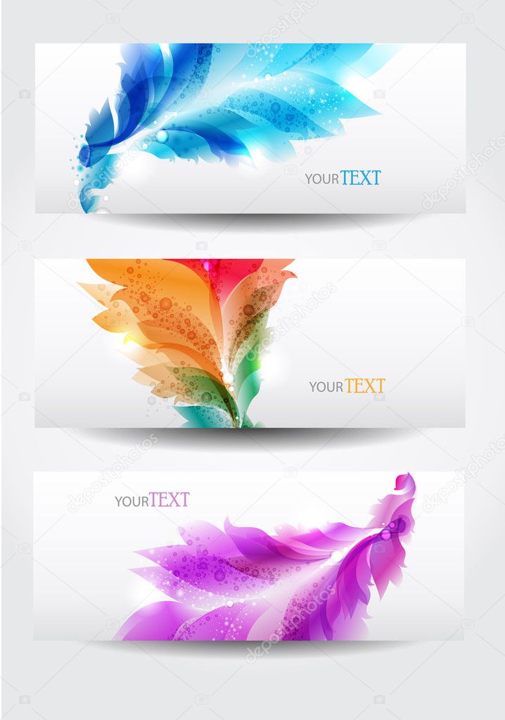Floral vector background brochure template with floral elements