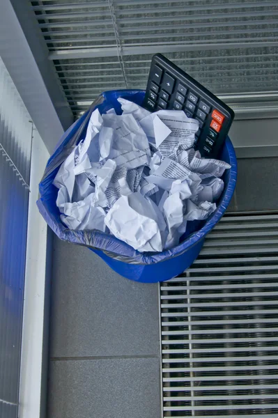 Calculadora de papel de basura — Foto de Stock