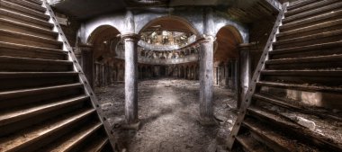 Old theater panorama hdr clipart