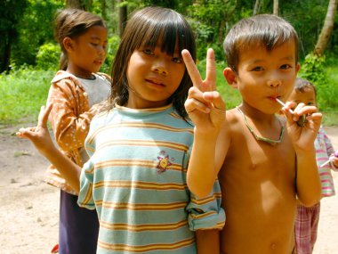 Children in Cambodia clipart
