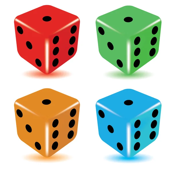 Vector color Isolated Dice set — Stock Vector