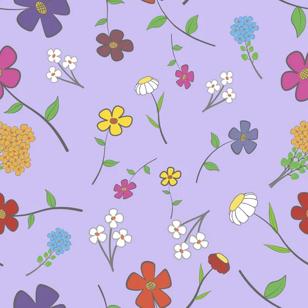 Λιλά floral άνευ ραφής — Διανυσματικό Αρχείο