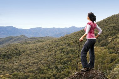 Woman Hiker in Mountains clipart