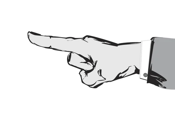 Pointant le vecteur de doigt — Image vectorielle