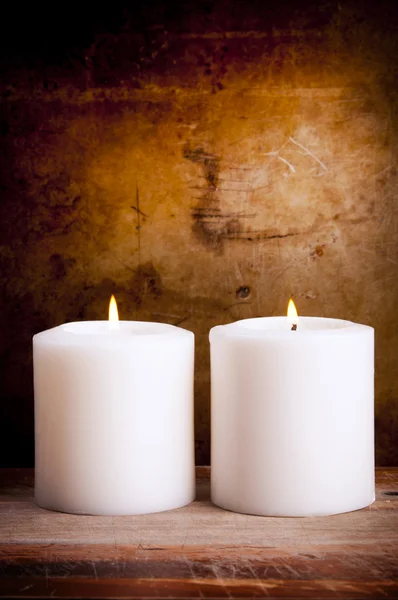 Білий свічки — стокове фото