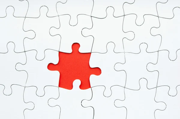 Chybějící kousek skládačky puzzle — Stock fotografie