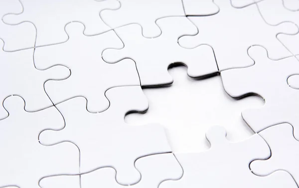 Chybějící kousek skládačky puzzle — Stock fotografie