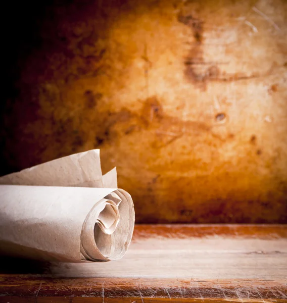 Old Parchment Paper Scroll — Stock Photo, Image