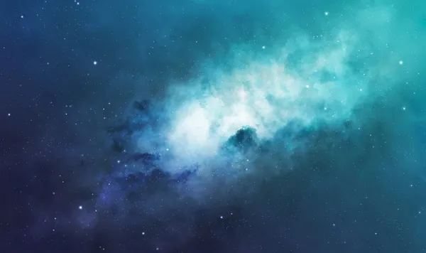 Blue and green nebula — Stock Photo, Image