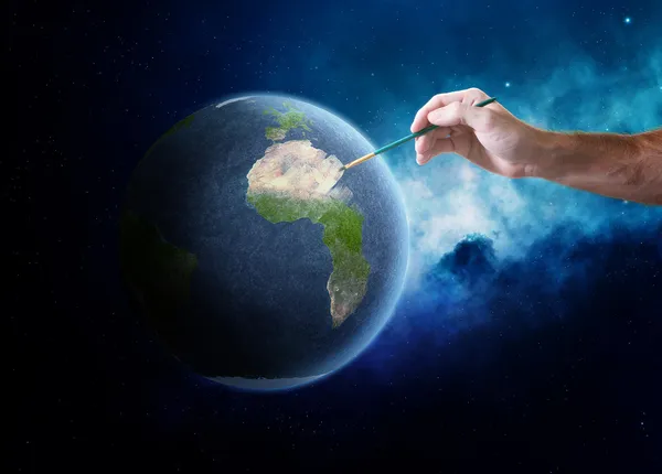 Painting Earth — Stock Photo, Image