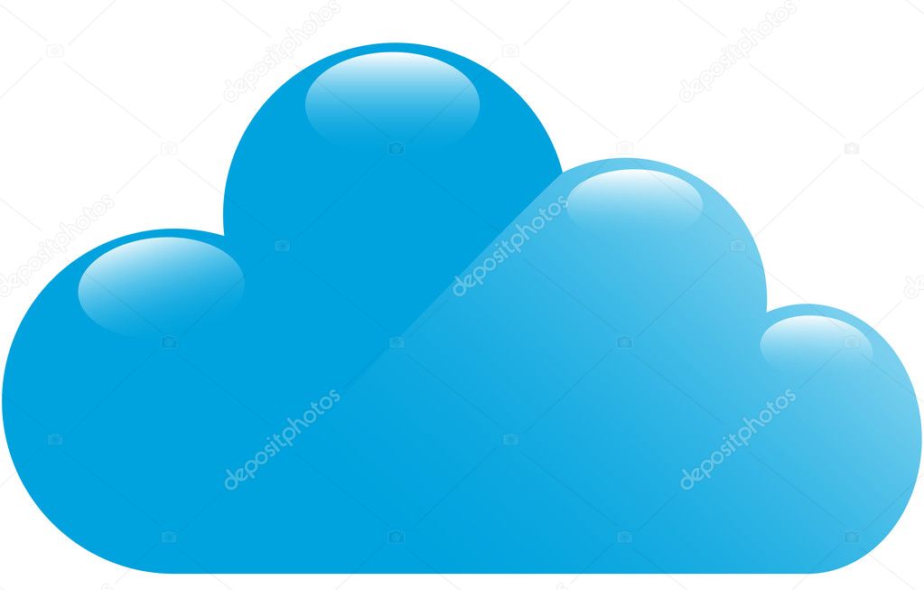 Blue glossy cloud