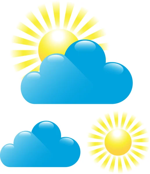 Cloud and sun — Stock Vector