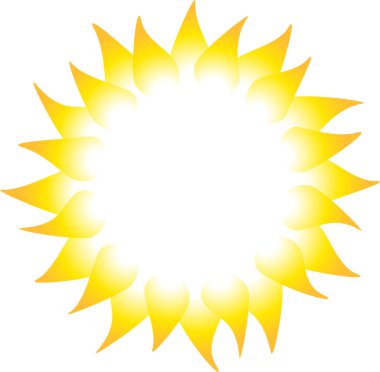 Sun rays clipart