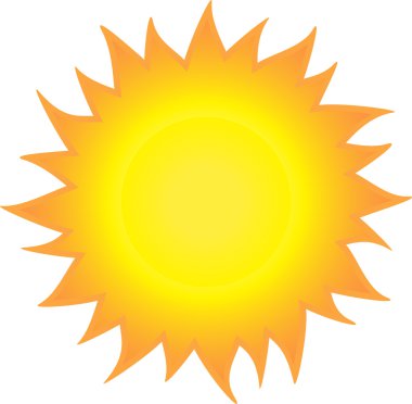 Burning sun clipart