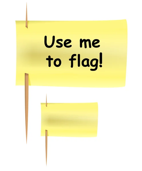 Post-it note like flag — Stock Vector