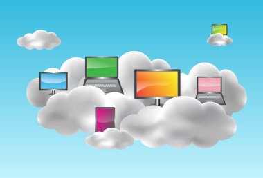 Cloud computing concept clipart