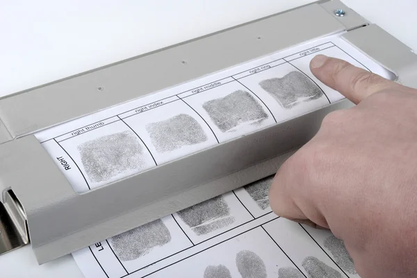Fingerprint card — Stockfoto
