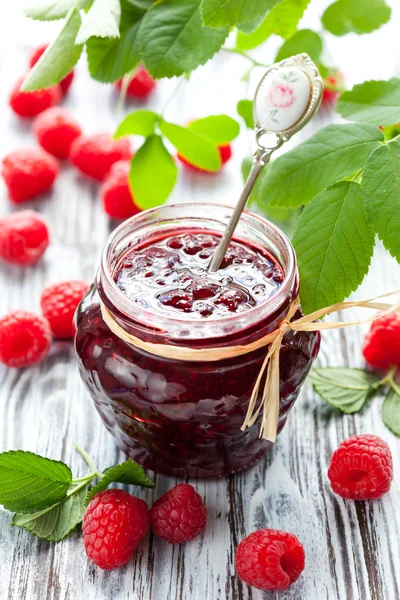 Raspberry jam — Stock Photo, Image