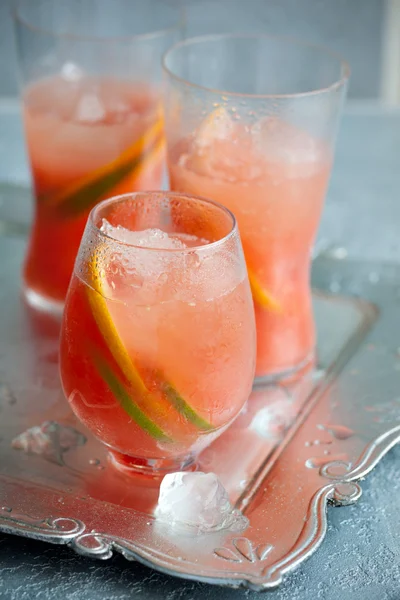 Růžový grapefruit nápoje — ストック写真