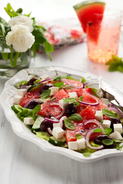 Salată de pepene verde — Fotografie, imagine de stoc