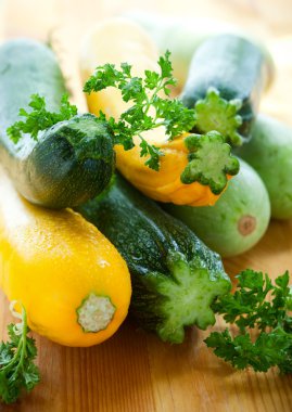 Yellow and green zucchini clipart