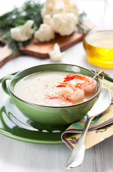 Cauliflower cream soup — Stock Photo, Image