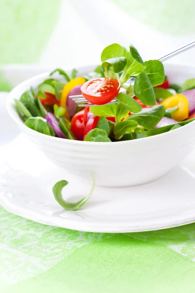 Fresh salad with vegetables — Stock Photo, Image