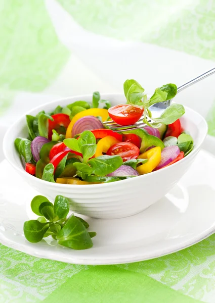 Fresh salad with vegetables — Stock Photo, Image