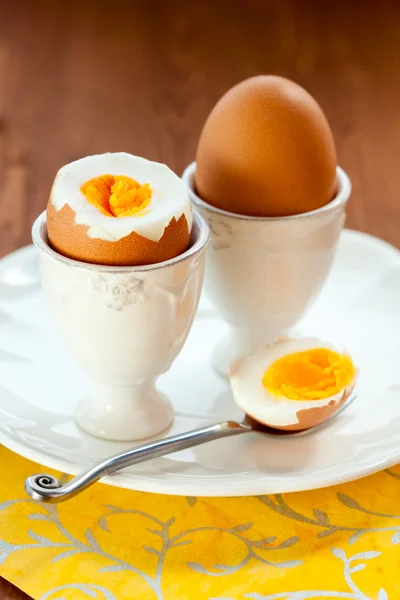 Kokt egg – stockfoto