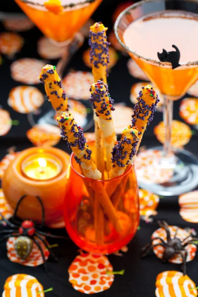 Halloween snack and drinks — Stock Photo, Image
