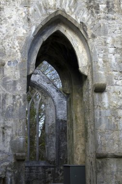 Medieval Irish arched windows clipart