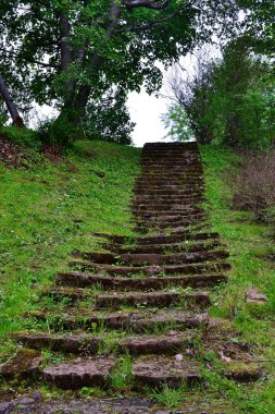 Old ruined stairway clipart