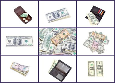 American money collage clipart