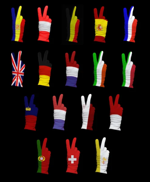 Banderas de Europa Occidental — Foto de Stock